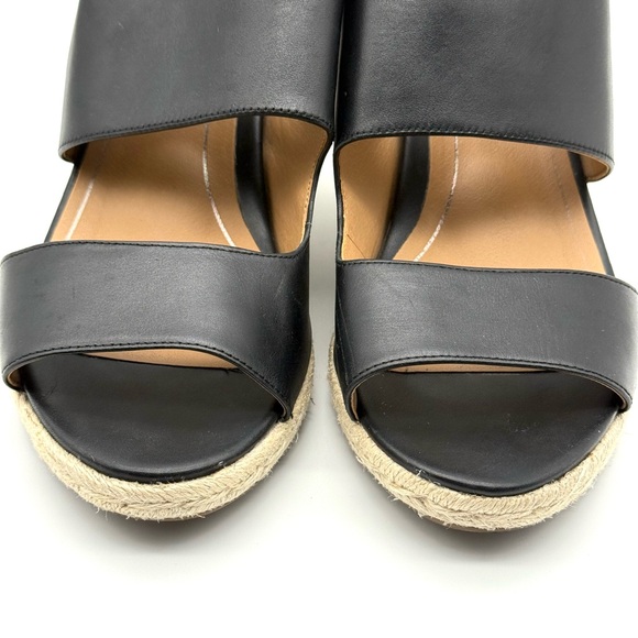 Vionic Tulum Brooke Wedge Black Leather Espadrille Size 11 - Picture 13 of 14
